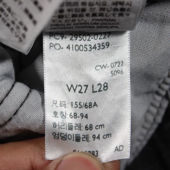 Levi’s 501 Skinny Womens 27x28 Black Faded Denim Button Fly Stretch - Picture 5 of 12